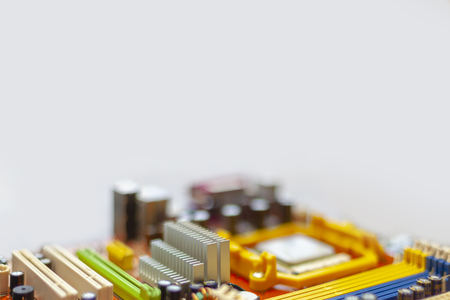 Computer board on a light background. Copy space.の写真素材