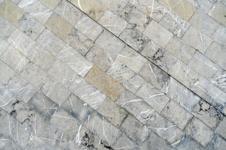 The texture of the gray tile is located diagonally.の写真素材