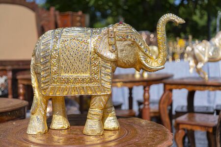 traditional souvenir from India is the figure of an elephant.の写真素材
