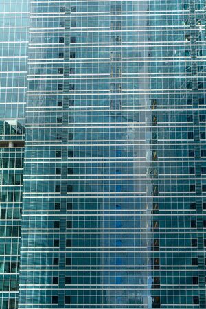 Glass skyscrapers in the city center. Modern buildings.の写真素材