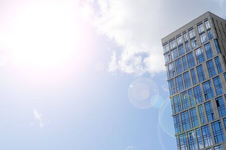 High-rise buildings of modern city. View from below.の写真素材