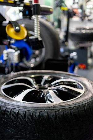 Auto repair shop. Repair after breakdown. Replacement parts.の写真素材