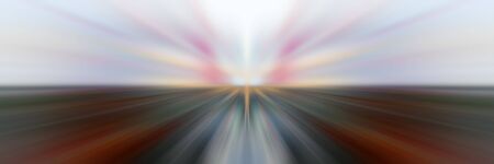 Red and blue dynamic lines of light. Light from central point. Dynamics.の写真素材