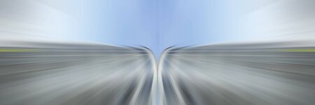 Blue dynamic lines of light. Background for modern graphic design and text. の写真素材