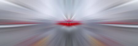 Dynamic red lines of light. Light from central point.の写真素材