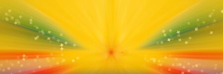 Dynamic yellow and red lines of light. Light from central point.の写真素材