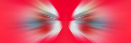 White Angel Wings. Dynamic red and white lines of light. Light from central point.の写真素材