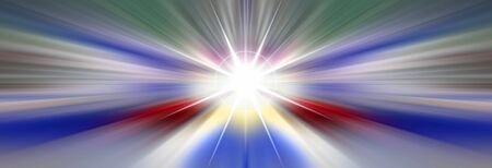 Dynamic lines of light. Light from central point.の写真素材