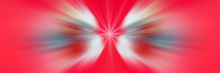 White Angel Wings. Dynamic red and white lines of light. Light from central point.の写真素材