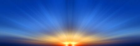 Abstract background. Bright flash of light. Light explosion from central point. Holy magic glow. Sparkling Rays of Light.の写真素材