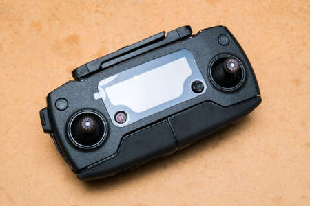 Remote control of the copter. Black plastic case.