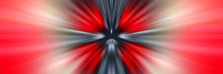 Dynamic white and red lines of light. Light from central point. の写真素材