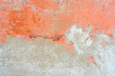 Grungy gray wall of an old house. Abstract gray background.の写真素材