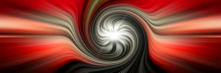 Dynamic white and red lines of light. Light from central point. Abstract background.の写真素材