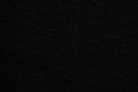 Black stucco texture. Designer interior background. Abstract architectural surface.