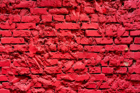 Red brick building wall. Interior of a modern loft. Background for design and interview recording.