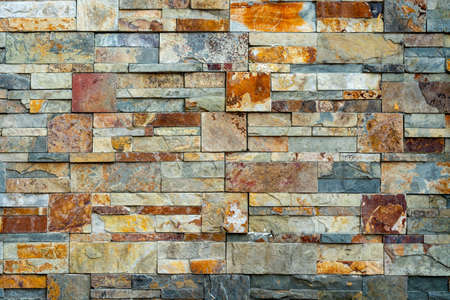 Yellow brick building wall. Interior of a modern loft. Background for design and interview...