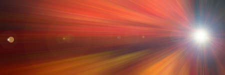 Abstract orange background. Bright flash of light. Light explosion from central point. Holy magic...