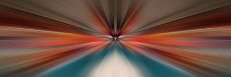 Dynamic black and orange lines of light.の写真素材