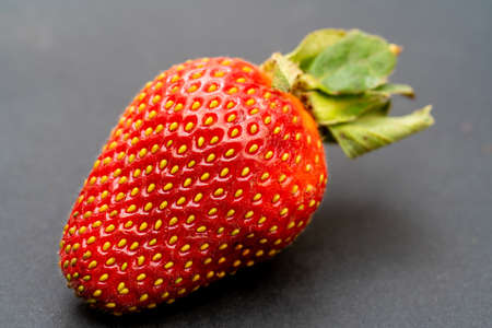 Ripe, fresh, red strawberries close-up. A useful berry for farming.の写真素材