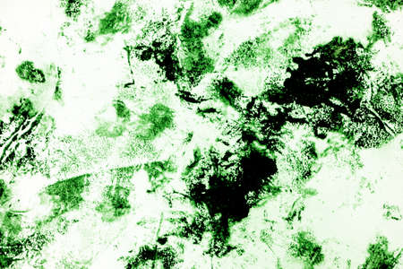 Green blots and spots on a white background.の写真素材