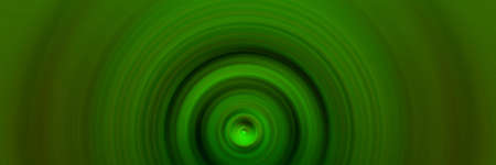 Abstract round green background. Circles from the center point. Image of diverging circles. Rotation that creates circles.の写真素材
