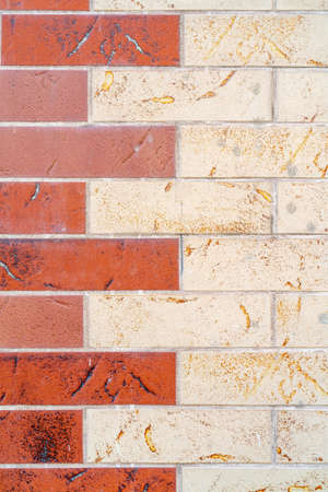 Beige brick building wall. Interior of a modern loft. Background for designの写真素材