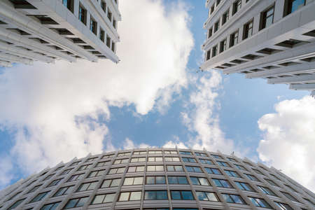 A modern high-rise office building in the city. Urban architecture.の写真素材