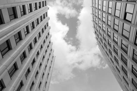 A modern high-rise office building in the city. Urban architecture.の写真素材