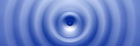 Abstract round blue background. Circles from the center point. Image of diverging circles. Rotation that creates circles.の写真素材
