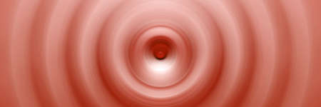Abstract round red background. Circles from the center point. Image of diverging circles. Rotation that creates circles.の写真素材