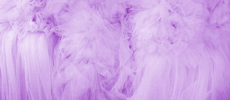 Beautiful folds of transparent violet fabric. Textile texture.の写真素材