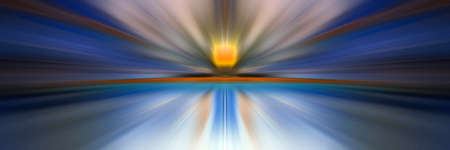 Dynamic blue light beams. A flash in space going into perspective.の写真素材