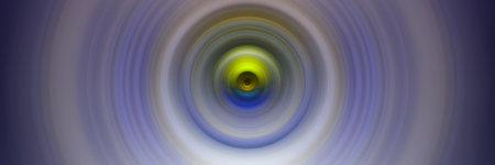 Abstract round blue background. Circles from the center point. Image of diverging circles. Rotation that creates circles.の写真素材