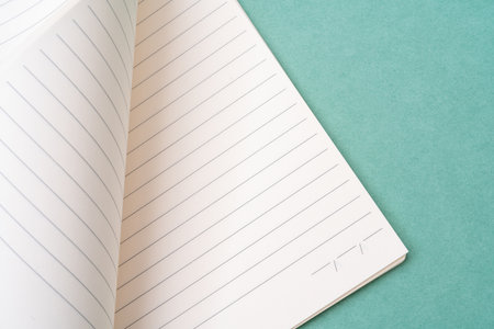 Blank notebook pages. Background for writing stationery text.