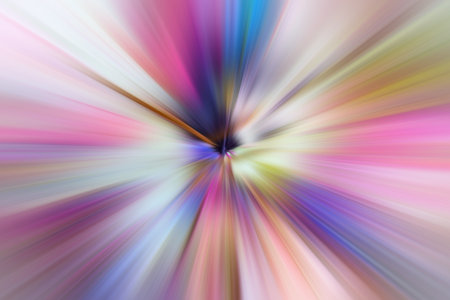 Shiny flash of multi-colored rays. Glowing burst of light from a center point. Bright flash beams.の写真素材