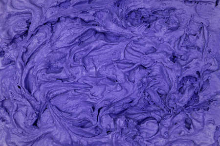Blueberry ice cream texture. Top view. Delicious cool treat.の写真素材