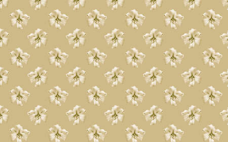 Beautiful flowers lilies. Seamless pattern of Lily flower bloom. Floral natural background.