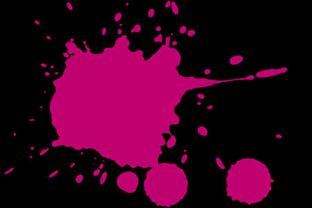 Pink blot on a black background. Spots of paint on a piece of paper.の写真素材