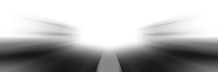 Dynamic white beams. A flash in space going into perspective.の写真素材