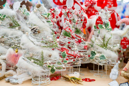 Holiday decorations for the Christmas tree. Holiday background.の写真素材