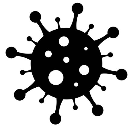 Silhouette Illustration vector of Pandemic Novel Corona virus covid-19 2019-nCoVのイラスト素材