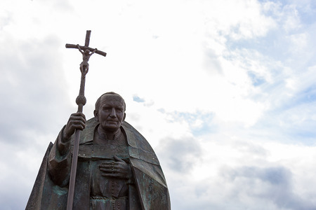 Fatima, Portugal - 29th October 2018 - Statue in Memory of the Pope John Paul IIのeditorial素材