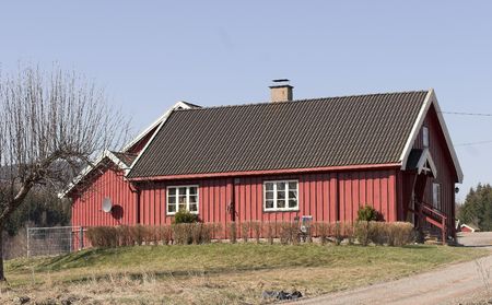 Red houseの写真素材