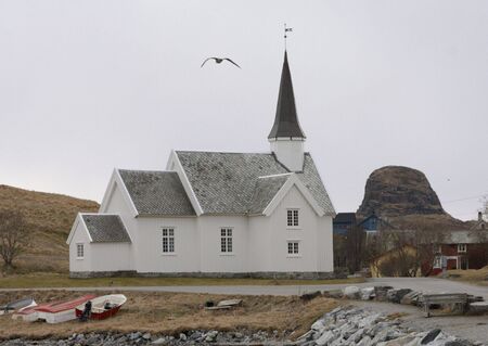 Small Norwegian church.の写真素材