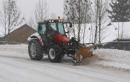 Snow plough.