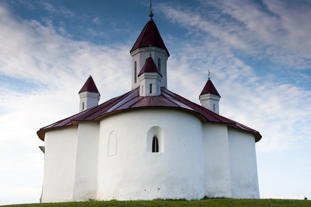 A beauty place of pilgrimage in midddle of Romaniaの写真素材