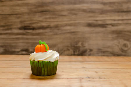 Beautiful very colorful decorated cupcakes to celebrate Halloween.の写真素材