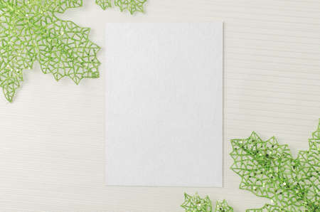 Mockup of Christmas Postcard, 5x7-inch. Gift card mockup, greeting, invitation, commemoration.
