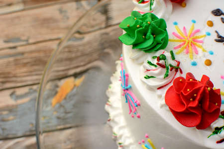 Beautiful cake made at home to celebrate the independence day of Mexico.